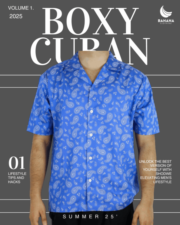 "Ocean Blue" Boxy Cuban.