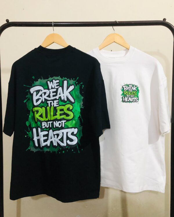 “BREAK THE RULES” OVERSIZED DROP.