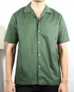 “OLD SCHOOL” Opaque Casual GREEN Shirt 850 - Image 4