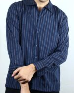“OLD SCHOOL” Blue Gingham Shirt - Image 6