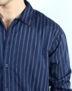 “OLD SCHOOL” Blue Gingham Shirt - Image 4