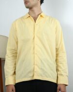 “OLD SCHOOL” Yellow Gingham Shirt - Image 6