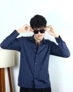 “OLD SCHOOL” Blue Gingham Shirt - Image 2
