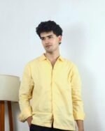 “OLD SCHOOL” Yellow Gingham Shirt - Image 5