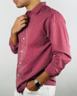 OLD SCHOOL” MAROON Gingham - Image 3