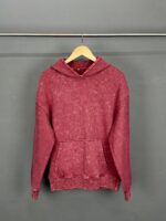 ACID WASH HOODIE MAROON