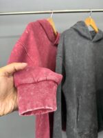 ACID WASH HOODIE MAROON - Image 2